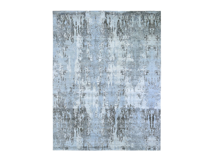8'0" x 10'2" New Hand Knotted Ivory Wool Rectangle Oriental Rug - MOA10259524