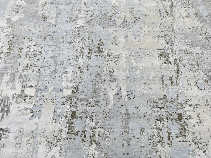 8'0" x 10'2" New Hand Knotted Ivory Wool Rectangle Oriental Rug - MOA10259524
