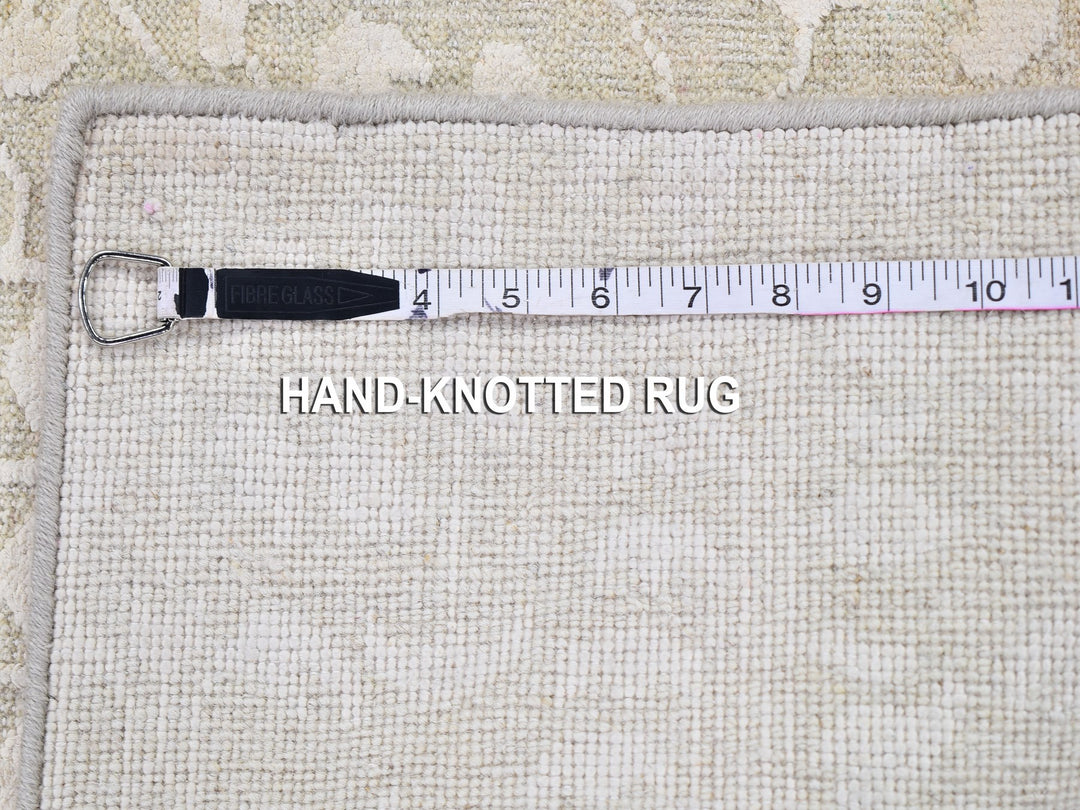 2'0" x 3'4" New Hand Knotted Ivory Wool & Silk Rectangle Oriental Rug - MOA10259536