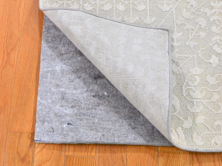 2'0" x 3'4" New Hand Knotted Ivory Wool & Silk Rectangle Oriental Rug - MOA10259537
