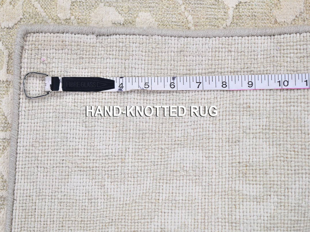 2'0" x 3'4" New Hand Knotted Ivory Wool & Silk Rectangle Oriental Rug - MOA10259537