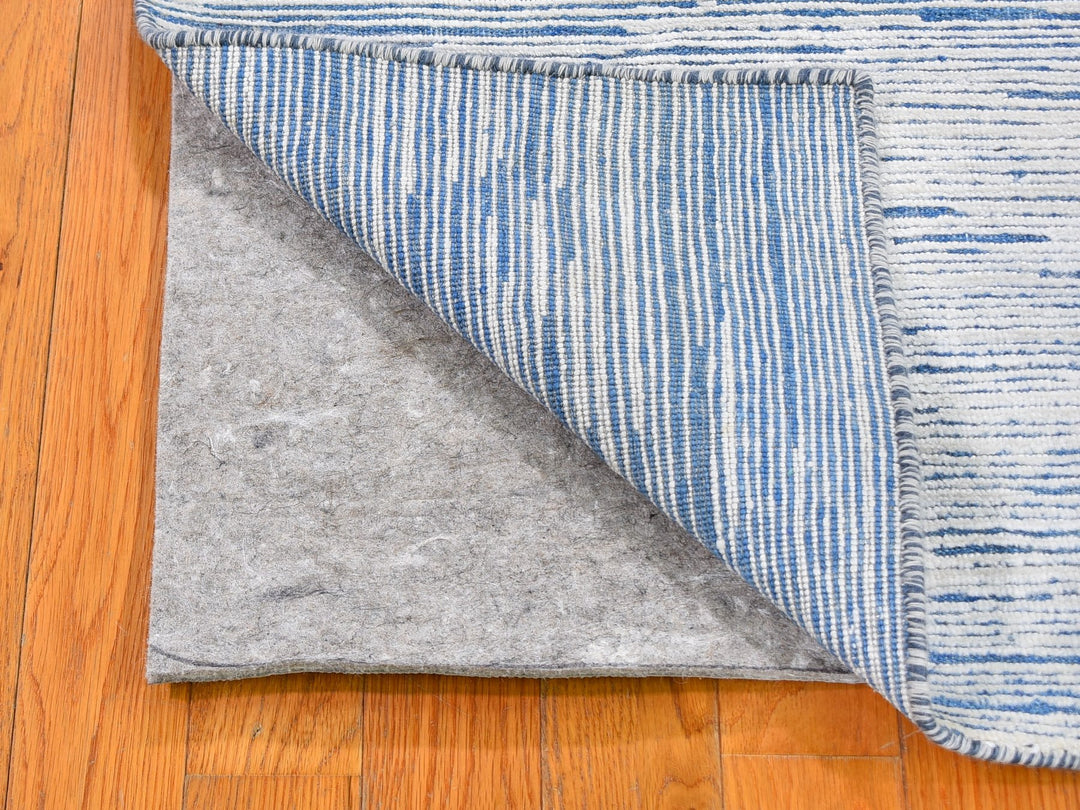 2'0" x 3'0" New Hand Knotted Blue Wool Rectangle Oriental Rug - MOA10259542