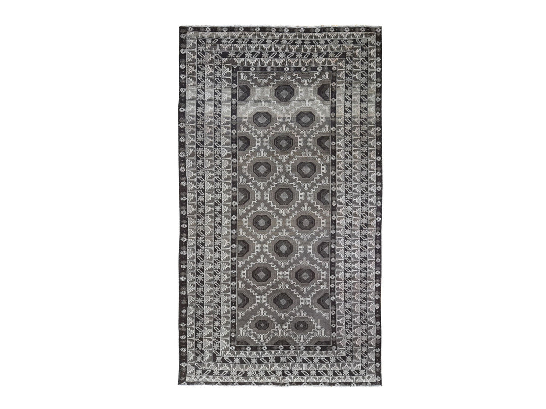 5'8" x 9'10" New Hand Knotted Brown Wool Rectangle Oriental Rug - MOA10259564