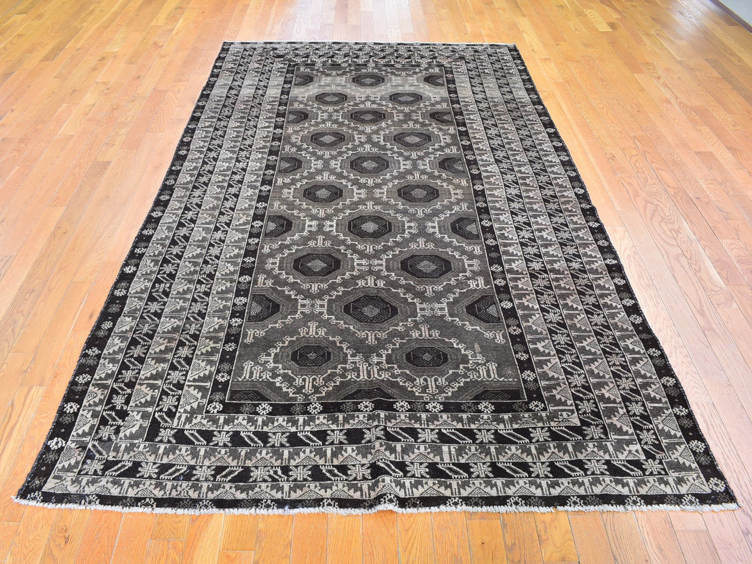 5'8" x 9'10" New Hand Knotted Brown Wool Rectangle Oriental Rug - MOA10259564
