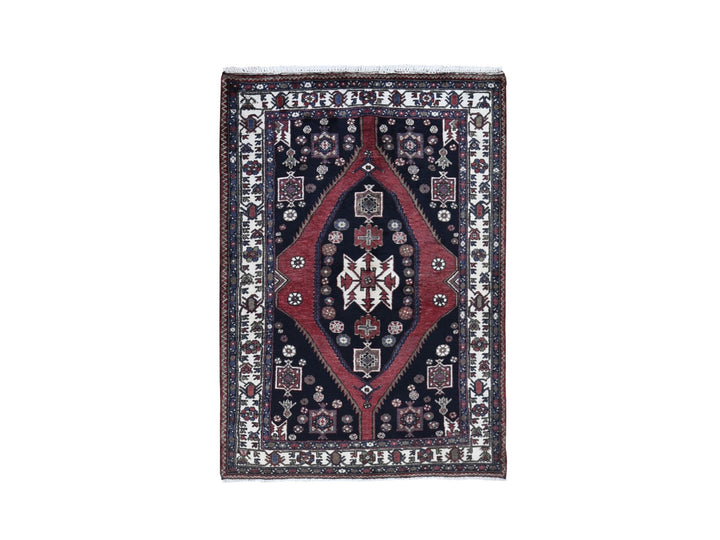 4'6" x 6'6" New Hand Knotted Blue Wool Rectangle Oriental Rug - MOA10259567