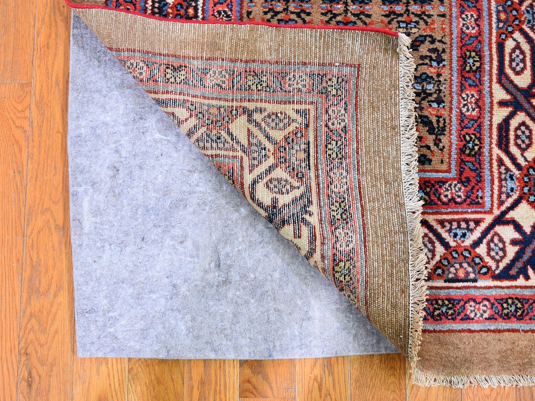 3'0" x 18'0" Vintage Hand Knotted Brown Wool Runner Oriental Rug - MOA10259574