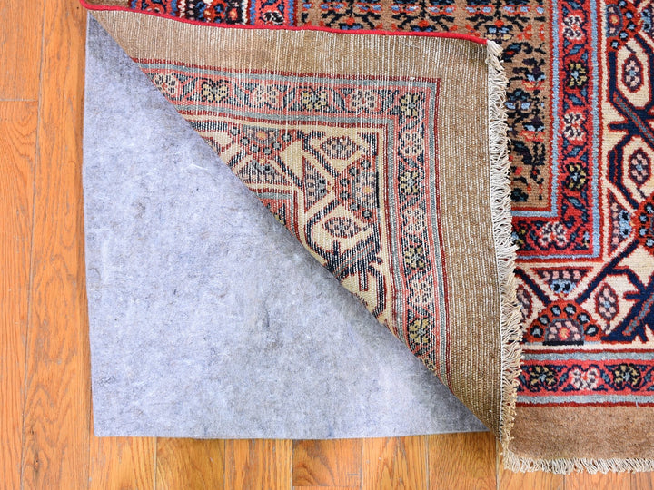 3'0" x 18'0" Vintage Hand Knotted Brown Wool Runner Oriental Rug - MOA10259574