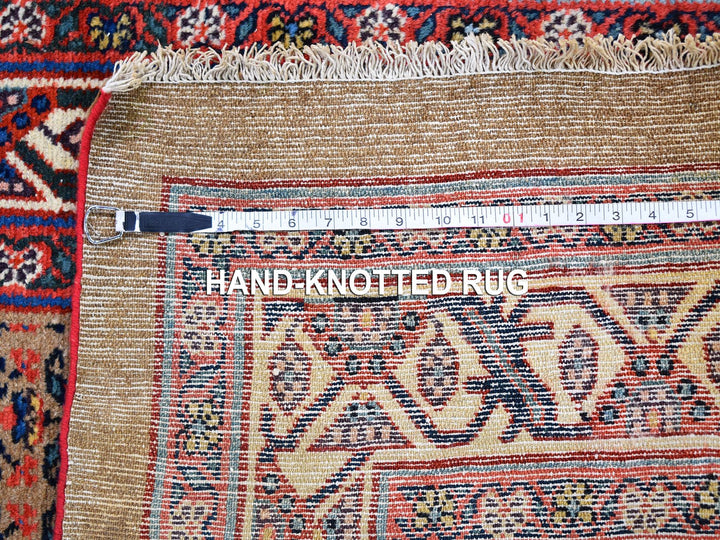 3'0" x 18'0" Vintage Hand Knotted Brown Wool Runner Oriental Rug - MOA10259574