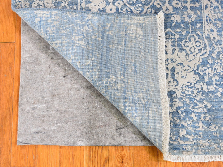 3'0" x 5'0" New Hand Knotted Blue Wool & Silk Rectangle Oriental Rug - MOA10259576