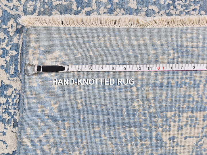 3'0" x 5'0" New Hand Knotted Blue Wool & Silk Rectangle Oriental Rug - MOA10259576
