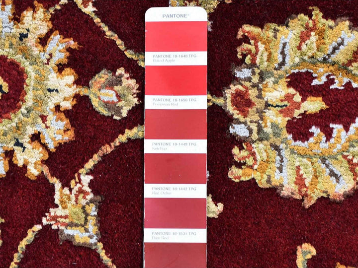 4'0" x 6'0" New Hand Knotted Red Wool & Silk Rectangle Oriental Rug - MOA10259594