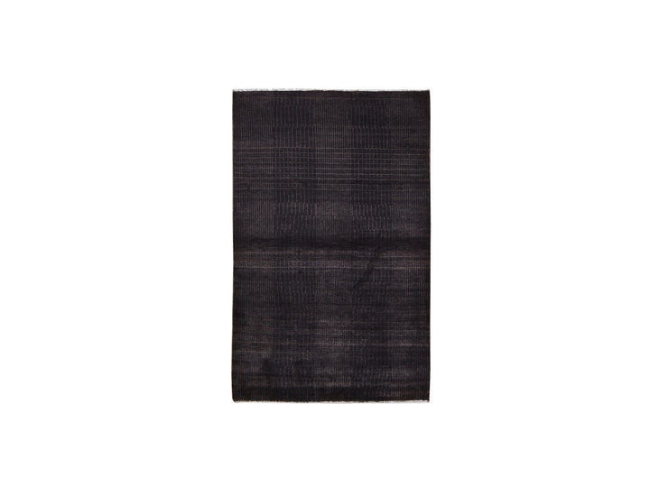 4'0" x 6'0" New Hand Knotted Brown Wool & Silk Rectangle Oriental Rug - MOA10259595