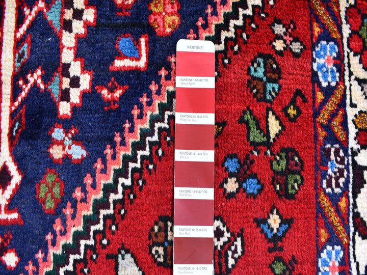 3'6" x 4'9" New Hand Knotted Red Wool Rectangle Oriental Rug - MOA10259626