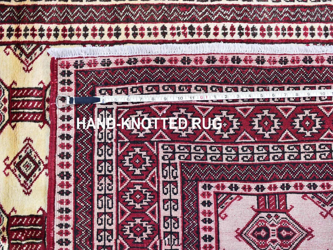 4'6" x 7'0" New Hand Knotted Ivory Wool Rectangle Oriental Rug - MOA10259636