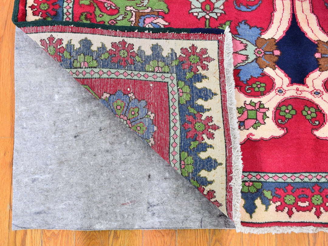 4'10" x 7'2" New Hand Knotted Red Wool Rectangle Oriental Rug - MOA10259643