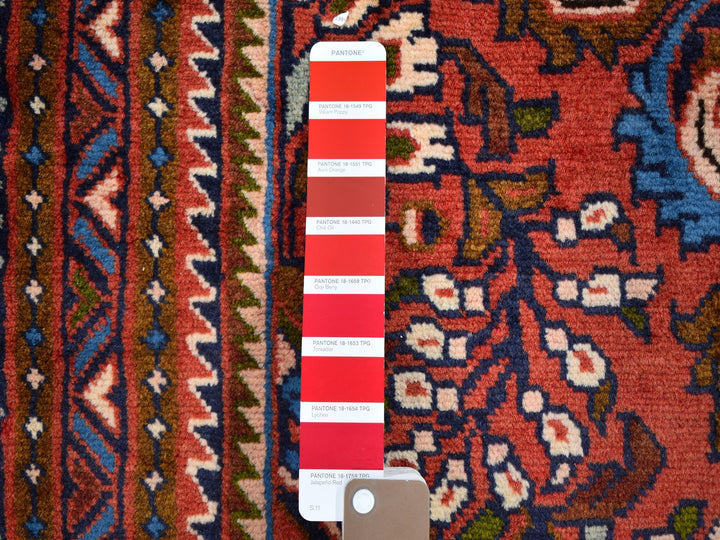 3'6" x 5'5" New Hand Knotted Red Wool Rectangle Oriental Rug - MOA10259655