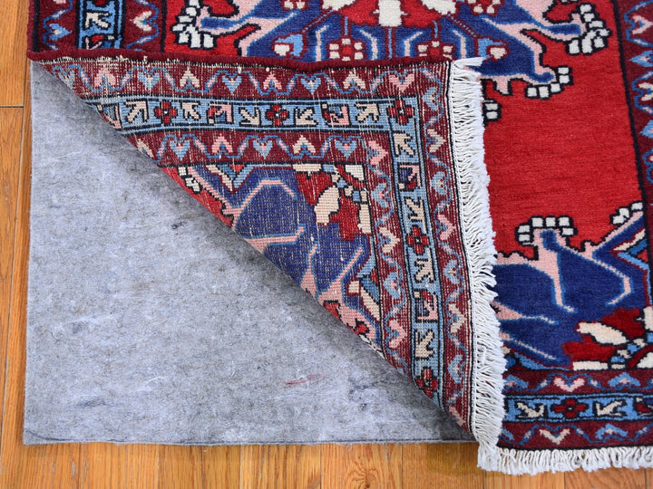 2'8" x 4'0" New Hand Knotted Red Wool Rectangle Oriental Rug - MOA10259671