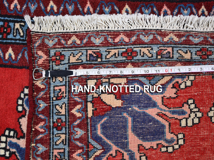 2'8" x 4'0" New Hand Knotted Red Wool Rectangle Oriental Rug - MOA10259671