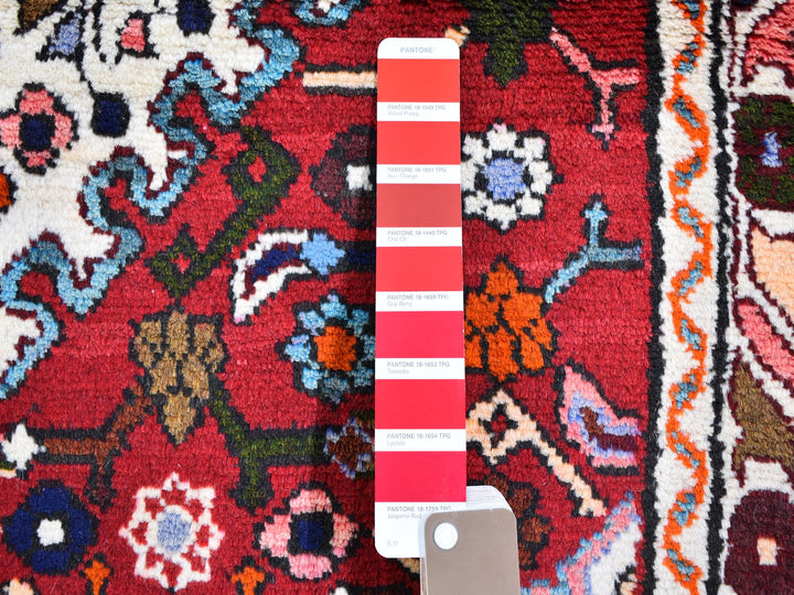 3'6" x 5'3" New Hand Knotted Red Wool Rectangle Oriental Rug - MOA10259678