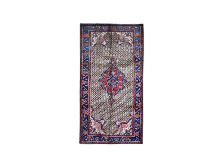 5'3" x 10'6" New Hand Knotted Brown Wool Rectangle Oriental Rug - MOA10259683