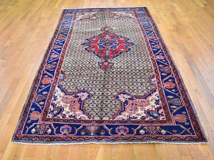 5'3" x 10'6" New Hand Knotted Brown Wool Rectangle Oriental Rug - MOA10259683