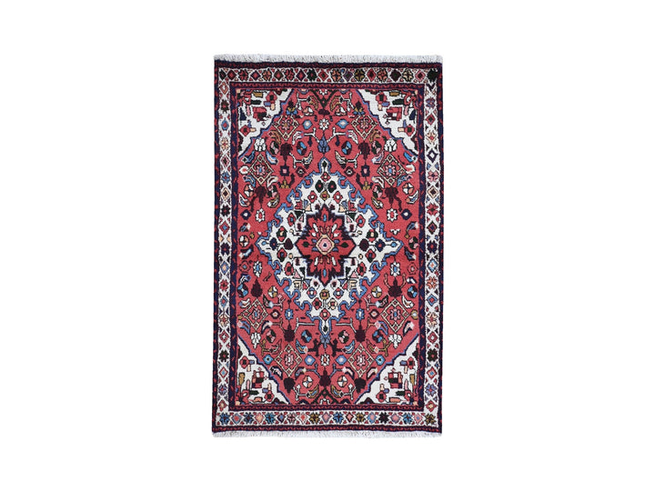 3'4" x 5'3" New Hand Knotted Red Wool Rectangle Oriental Rug - MOA10259692