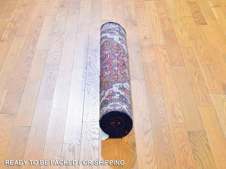 3'4" x 5'3" New Hand Knotted Red Wool Rectangle Oriental Rug - MOA10259692