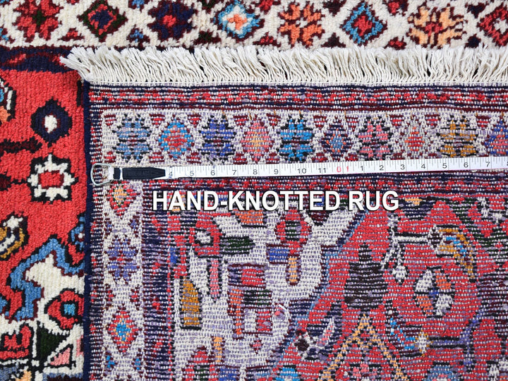 3'4" x 5'3" New Hand Knotted Red Wool Rectangle Oriental Rug - MOA10259692