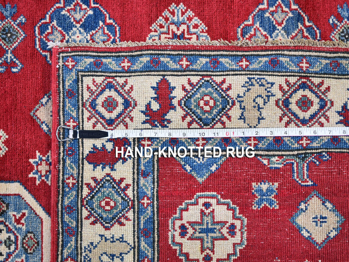 3'10" x 17'3" New Hand Knotted Red Wool Runner Oriental Rug - MOA10259699