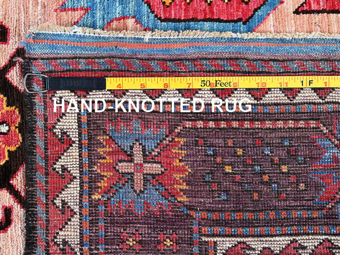 5'0" x 6'7" New Hand Knotted Orange Wool Rectangle Oriental Rug - MOA102596