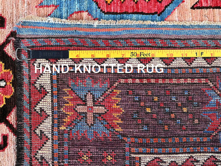 5'0" x 6'7" New Hand Knotted Orange Wool Rectangle Oriental Rug - MOA102596
