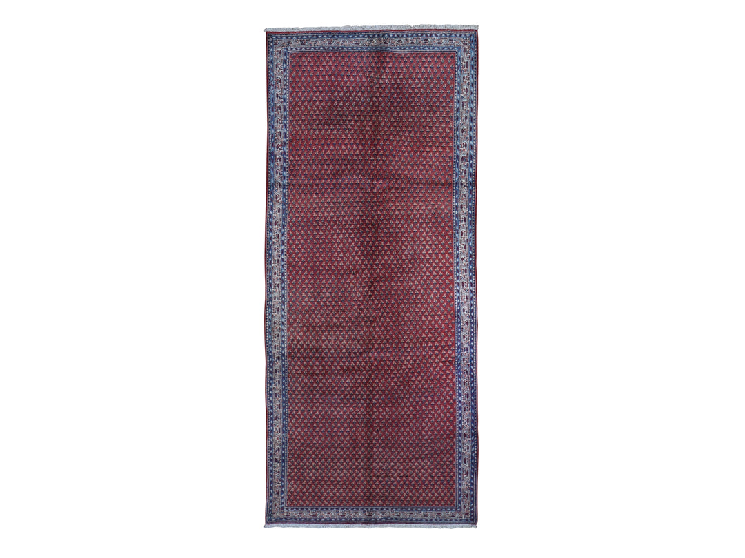 4'6" x 10'9" Vintage Hand Knotted Red Wool Runner Oriental Rug - MOA10259703