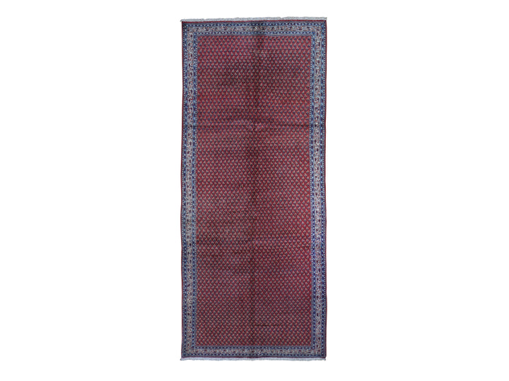 4'6" x 10'9" Vintage Hand Knotted Red Wool Runner Oriental Rug - MOA10259703