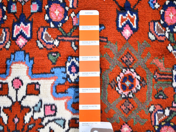 3'3" x 4'5" New Hand Knotted Orange Wool Rectangle Oriental Rug - MOA10259709