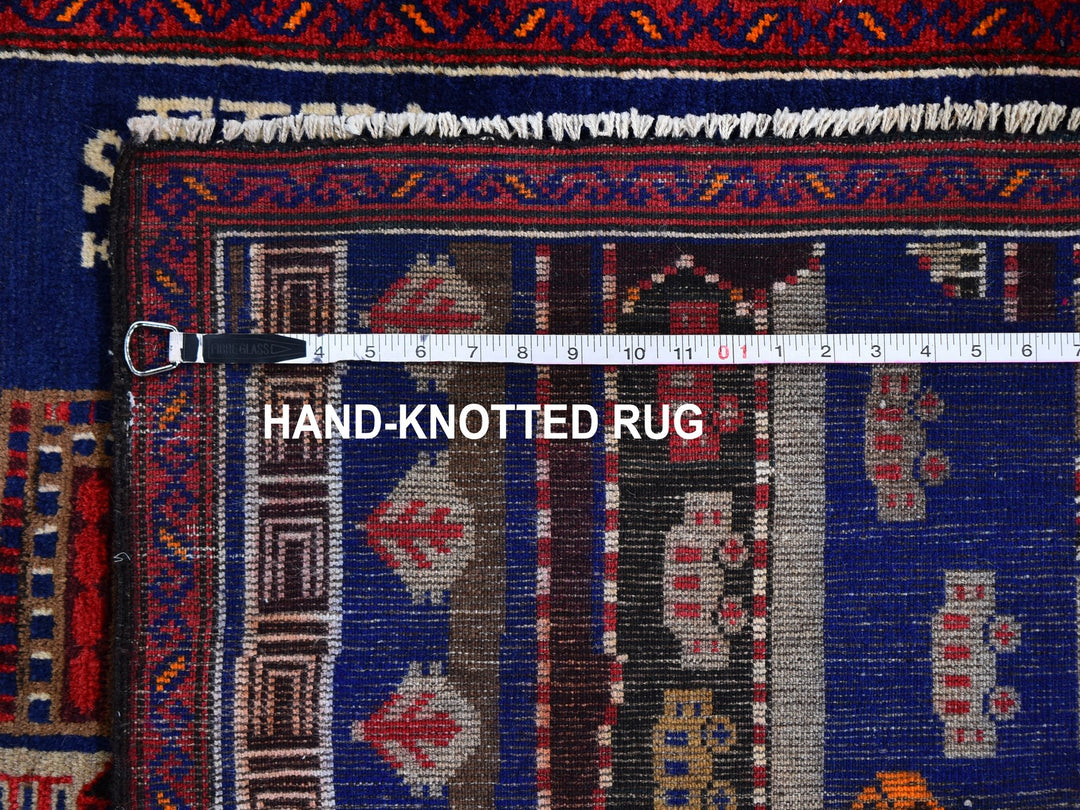 3'0" x 4'10" New Hand Knotted Blue Wool Rectangle Oriental Rug - MOA10259712