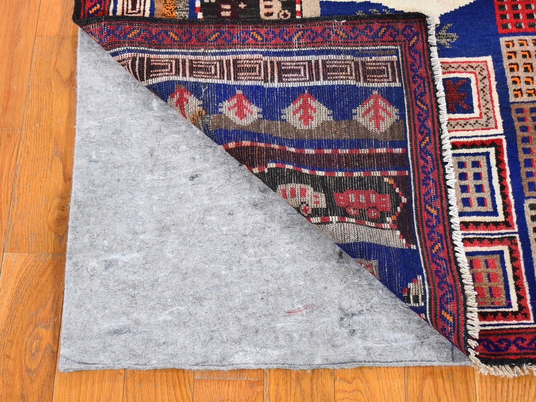 3'0" x 4'10" New Hand Knotted Blue Wool Rectangle Oriental Rug - MOA10259712