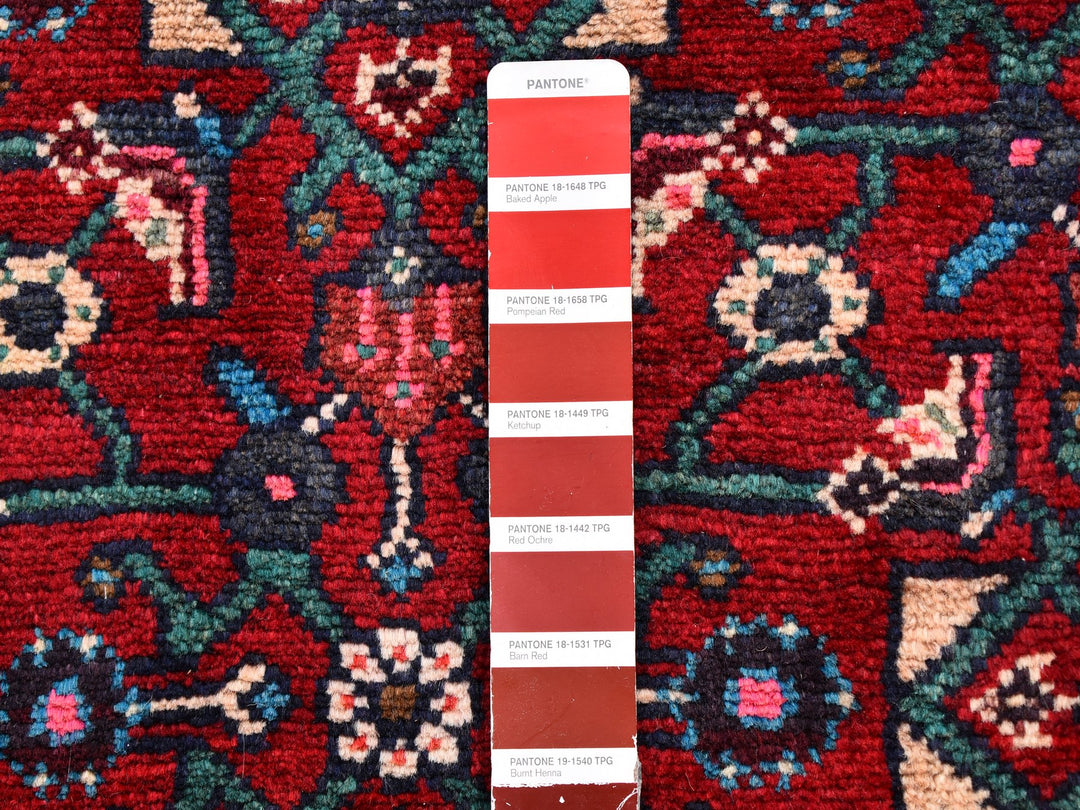 3'6" x 6'3" New Hand Knotted Red Wool Rectangle Oriental Rug - MOA10259717