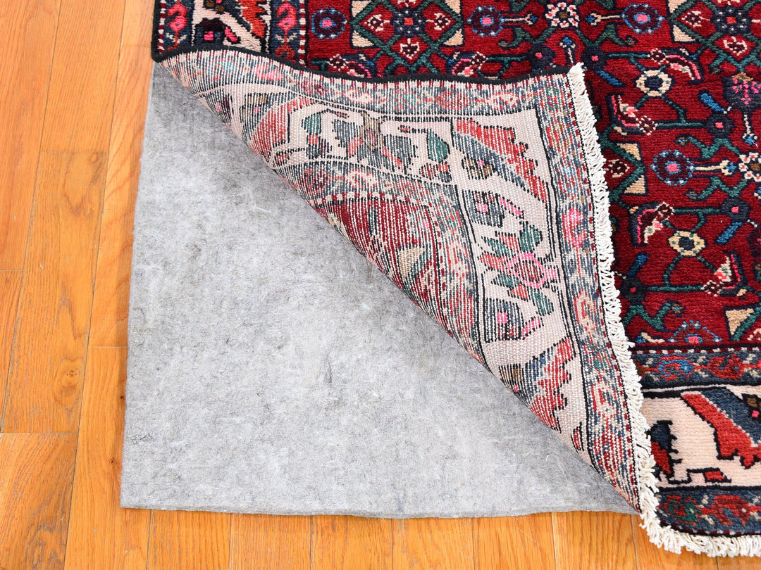 3'6" x 6'3" New Hand Knotted Red Wool Rectangle Oriental Rug - MOA10259717
