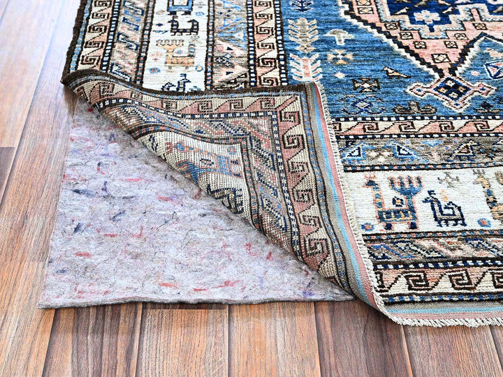 5'0" x 6'3" New Hand Knotted Pink Wool Rectangle Oriental Rug - MOA102597
