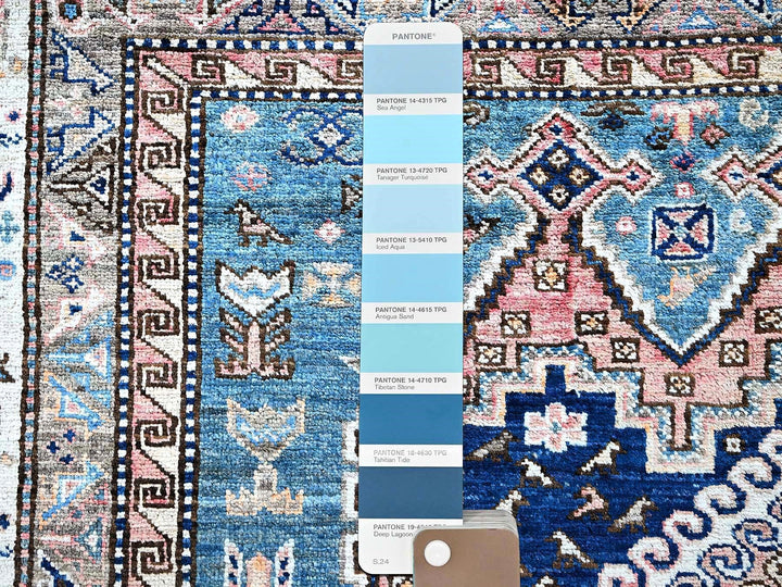 5'0" x 6'3" New Hand Knotted Pink Wool Rectangle Oriental Rug - MOA102597