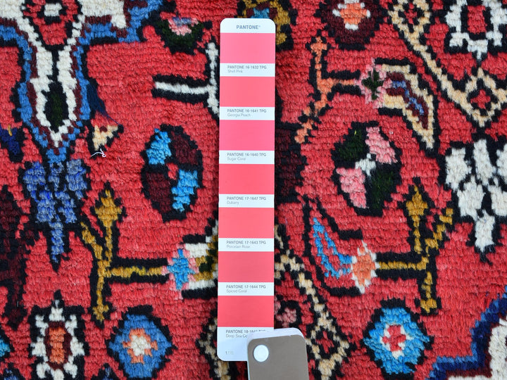 3'6" x 5'4" New Hand Knotted Red Wool Runner Oriental Rug - MOA10259828