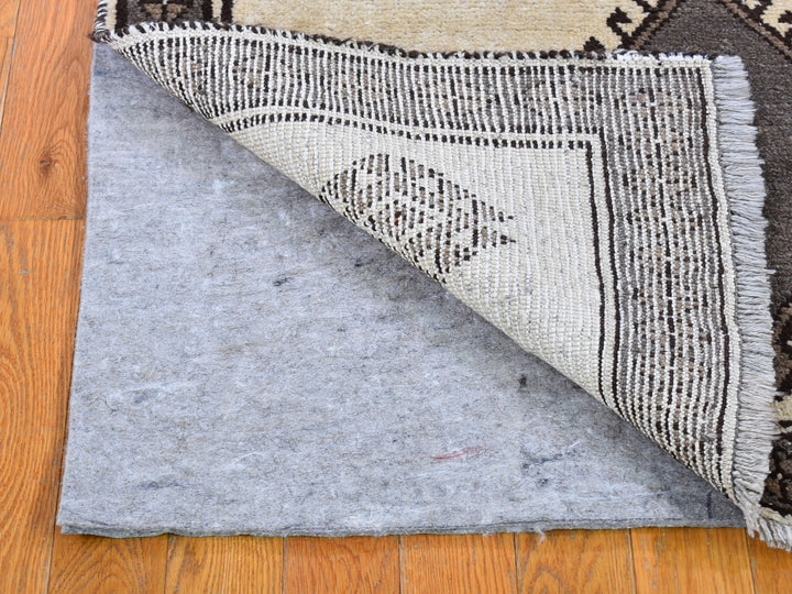 3'5" x 6'4" New Hand Knotted Ivory Wool Rectangle Oriental Rug - MOA10259844