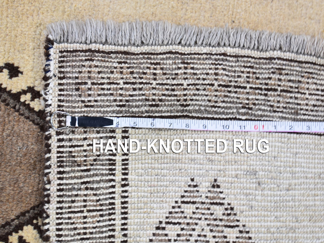 3'5" x 6'4" New Hand Knotted Ivory Wool Rectangle Oriental Rug - MOA10259844