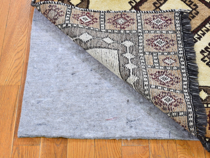 3'6" x 6'10" New Hand Knotted Ivory Wool Rectangle Oriental Rug - MOA10259845