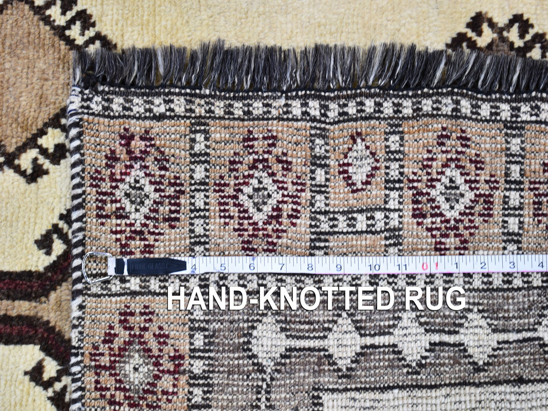 3'6" x 6'10" New Hand Knotted Ivory Wool Rectangle Oriental Rug - MOA10259845