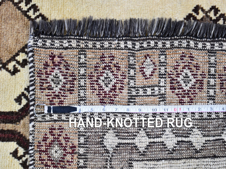 3'6" x 6'10" New Hand Knotted Ivory Wool Rectangle Oriental Rug - MOA10259845