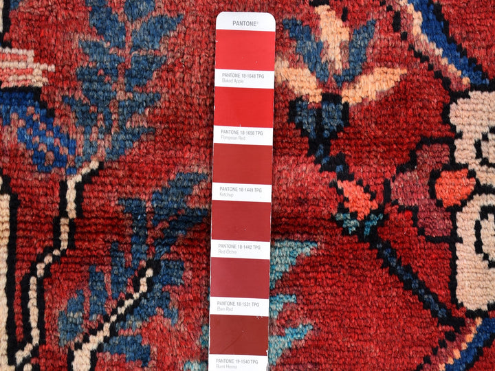 3'5" x 9'7" New Hand Knotted Red Wool Runner Oriental Rug - MOA10259860