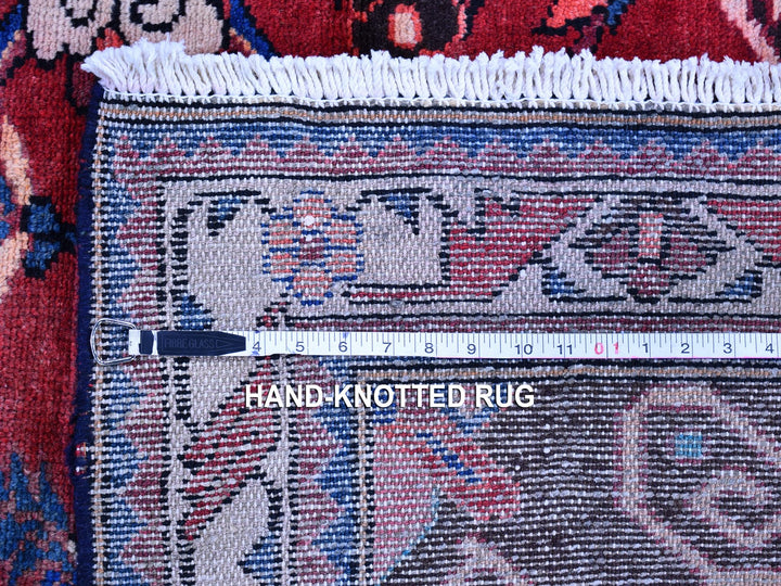 3'5" x 9'7" New Hand Knotted Red Wool Runner Oriental Rug - MOA10259860