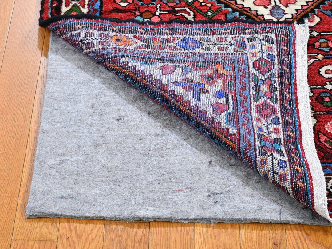 3'7" x 5'1" New Hand Knotted Red Wool Rectangle Oriental Rug - MOA10259880