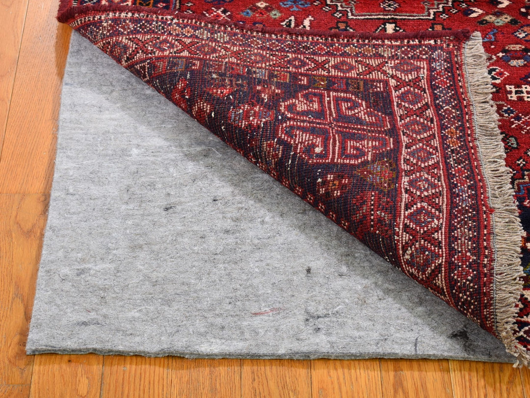 3'5" x 5'4" New Hand Knotted Red Wool Rectangle Oriental Rug - MOA10259888